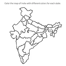 The States Of India coloring page