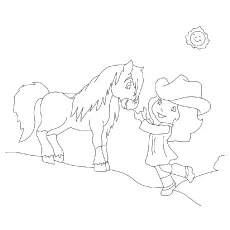 The Strawberry Shortcake with Honey Pie Pony, Strawberry Shortcake coloring page
