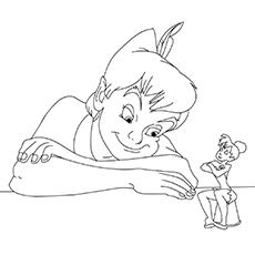 Tinker Bell and Peter Pan coloring page