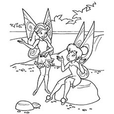 Rosetta and Tinkerbell coloring page