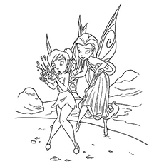 cute tinkerbell coloring pages