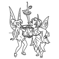 Tinker Bell with fairy Mary coloring page