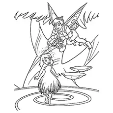 Tinker Bell with Terence coloring page
