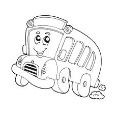 bus coloring pages preschool printables