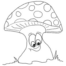 The Tree like Mushroom coloring page