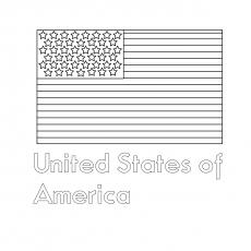 The United States Of America Flag coloring page