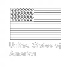 The United States Of America Flag coloring page
