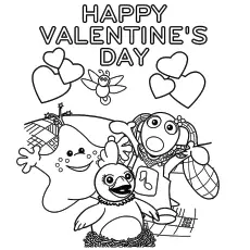 Party on Valentines day coloring page