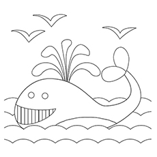 A Whale coloring page