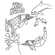 Wild kratts underwater expedition coloring page