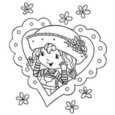 Young Strawberry Shortcake coloring page