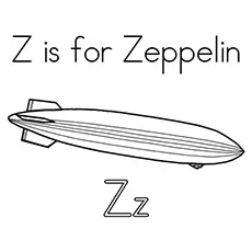 Z for Zeppelin coloring page_image