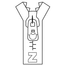 Letter Z for Zip Coloring Sheet_image