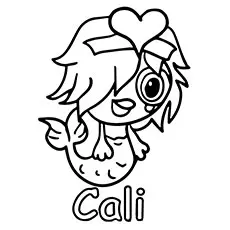 Cali Moshi monster coloring page