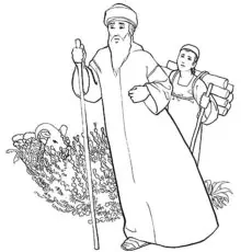 Abraham and Isaac coloring page
