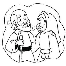 Abraham and Sarah coloring page