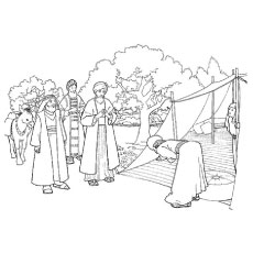 Abraham and Lot coloring page