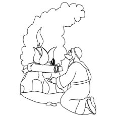 Abraham offering sacrifice coloring page