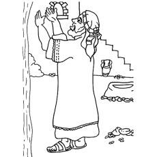 Abraham praying to god coloring page