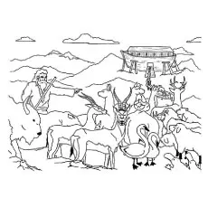Abraham with his herd coloring page