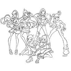 All fairies picture from Winx Club coloring page_image