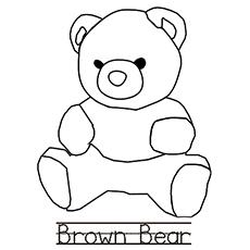 Letter B for bear coloring page