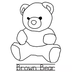 Letter B for bear coloring page