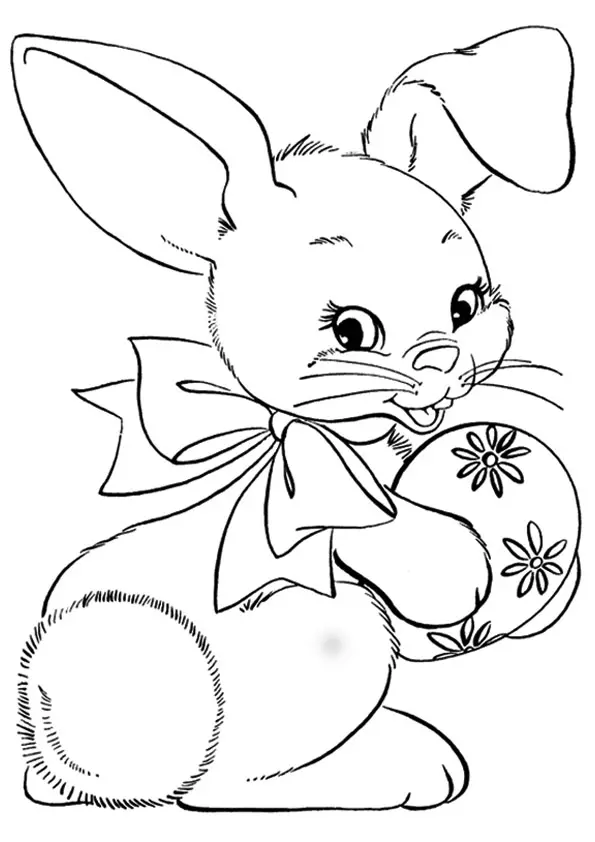 The-bunny-holding-egg