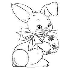 Printable Girl Give Easter Eggs To Mother Coloring Pages 4