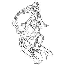 winx club flora enchantix coloring pages