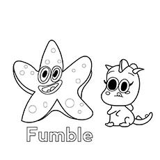 The Fumble Moshi monsters coloring page