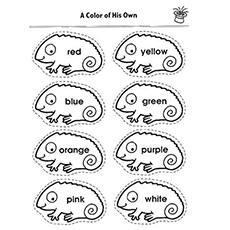 a color of his own chameleon coloring page