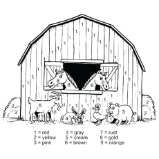Farm interesting activity coloring page