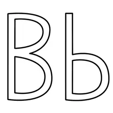 Small b and Capital B coloring page