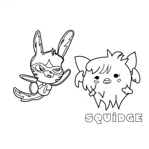 The Squidge Moshi monsters coloring page