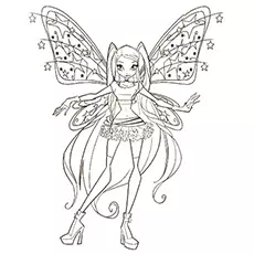 Stars on wings Winx Club coloring page_image