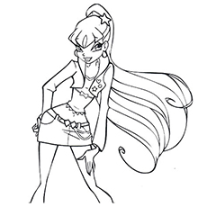 Fairy Stella from Winx Club coloring page