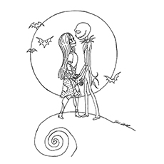 Happily ever after, Nightmare Before Christmas coloring page