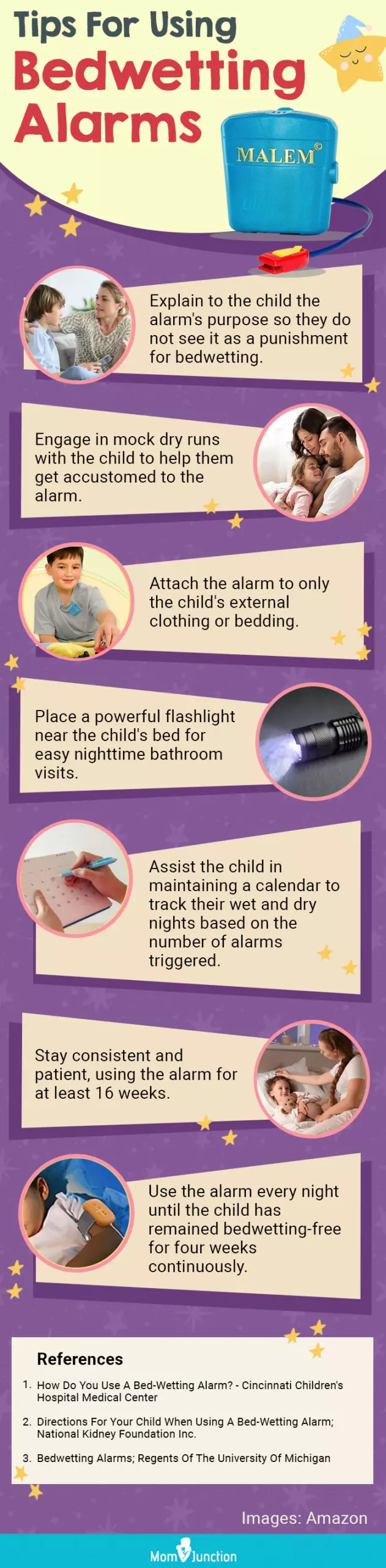 Tips For Using Bedwetting Alarms(infographic)