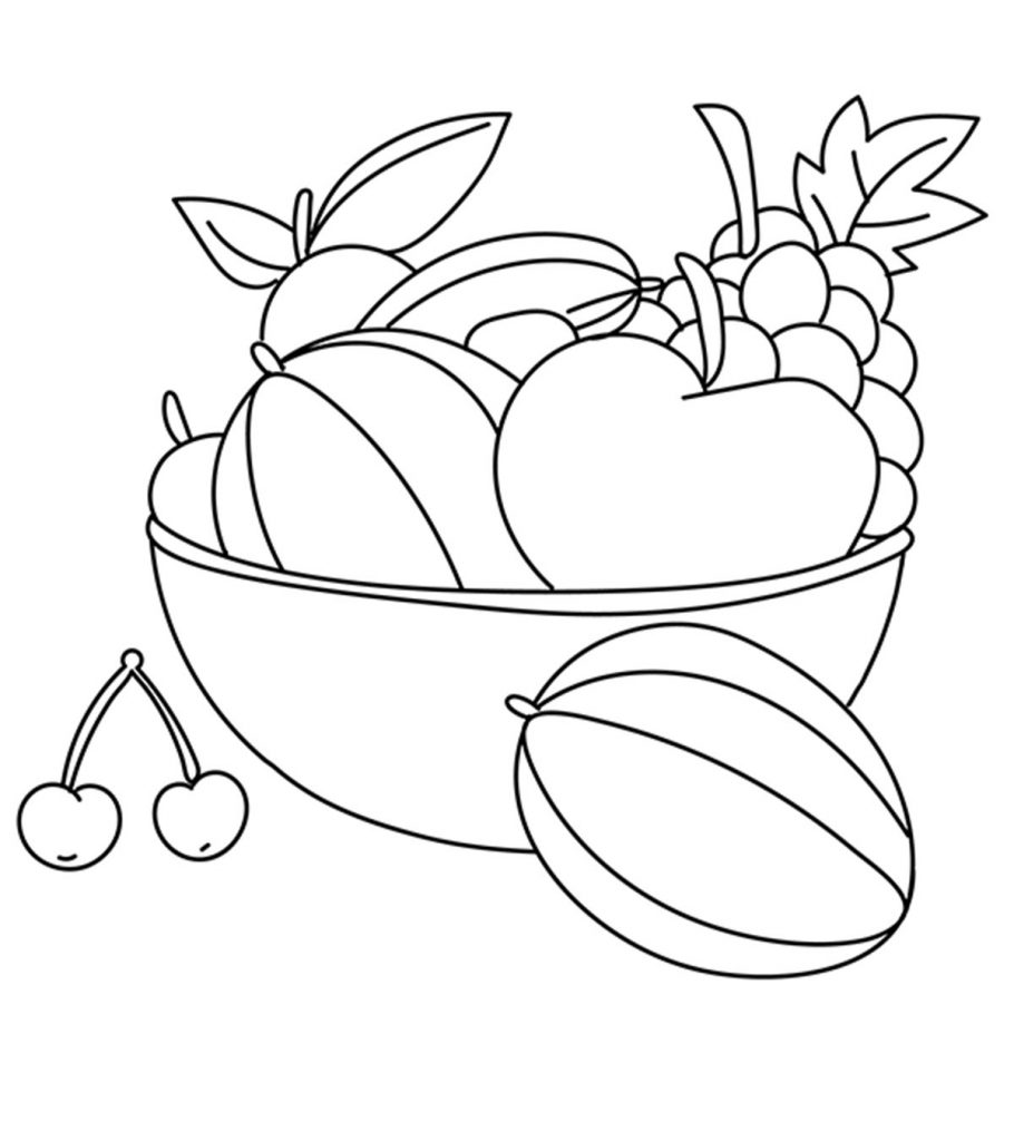 one cherry coloring pages