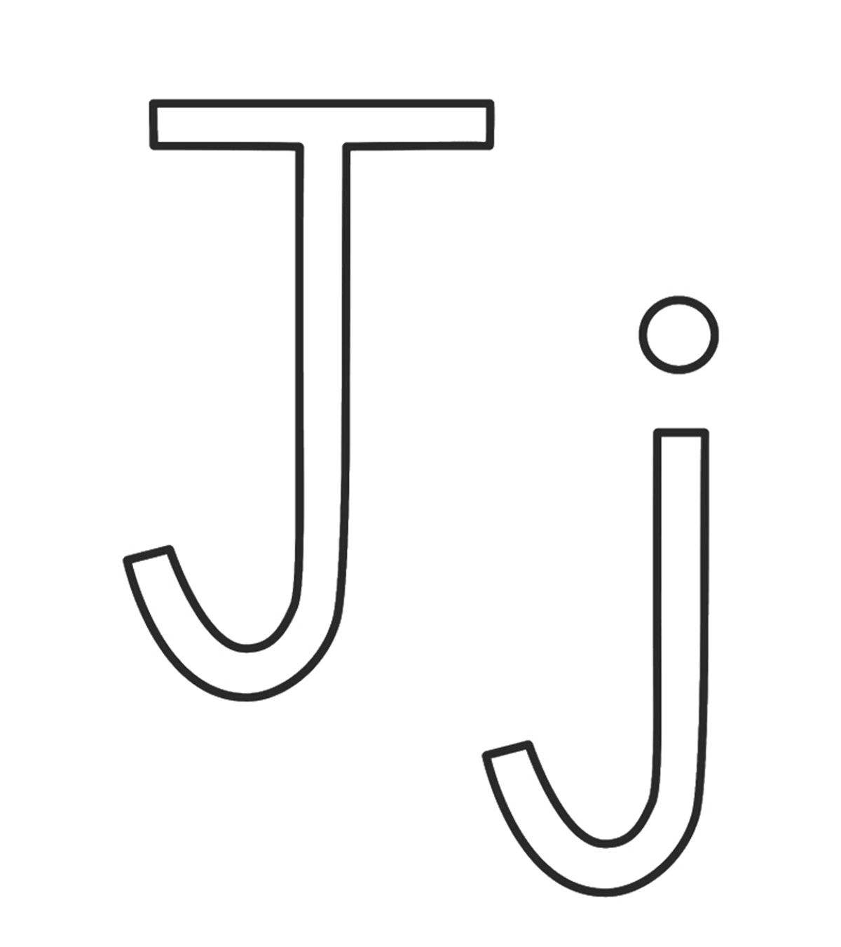 Letter J Coloring Page - Coloring Our World
