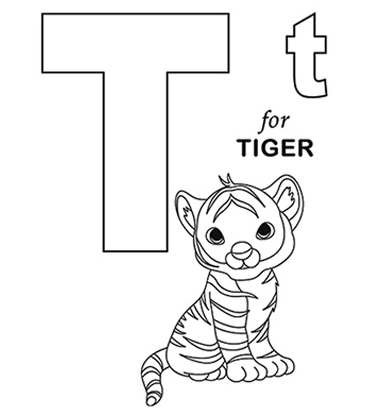 36  Letter T Coloring Book