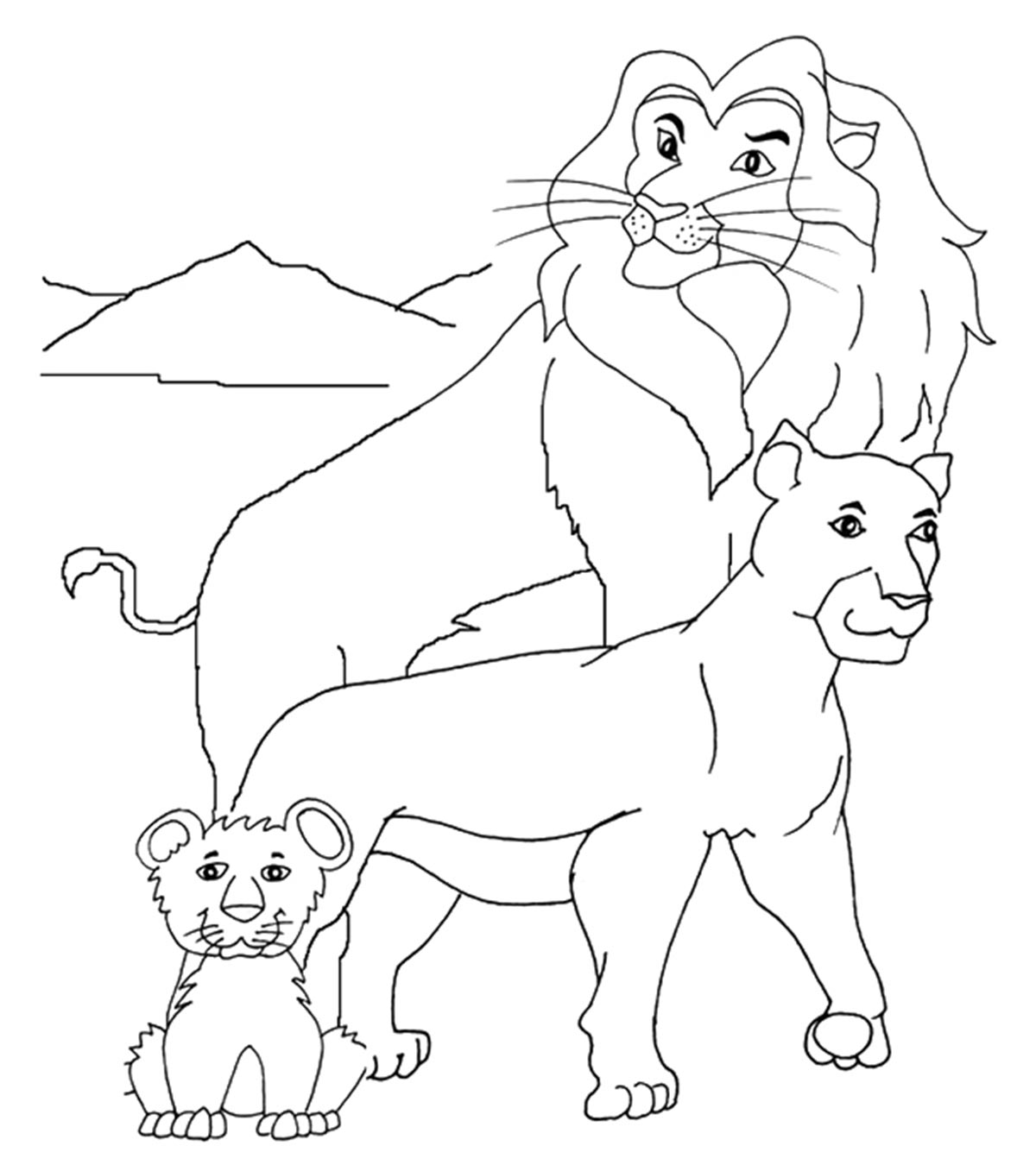 Download Top 20 Free Printable Lion Coloring Pages Online