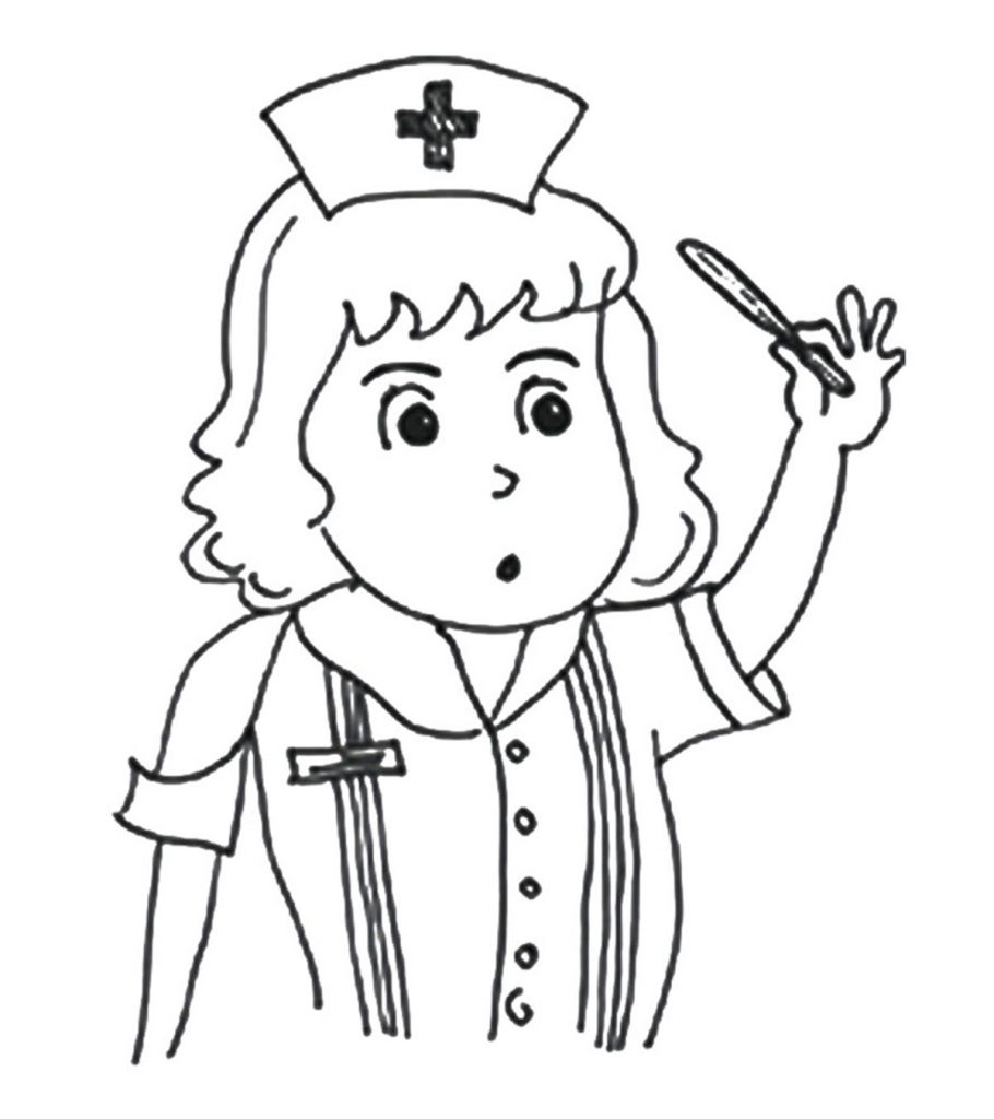 Top 25 Free Printable Nurse Coloring Pages Online