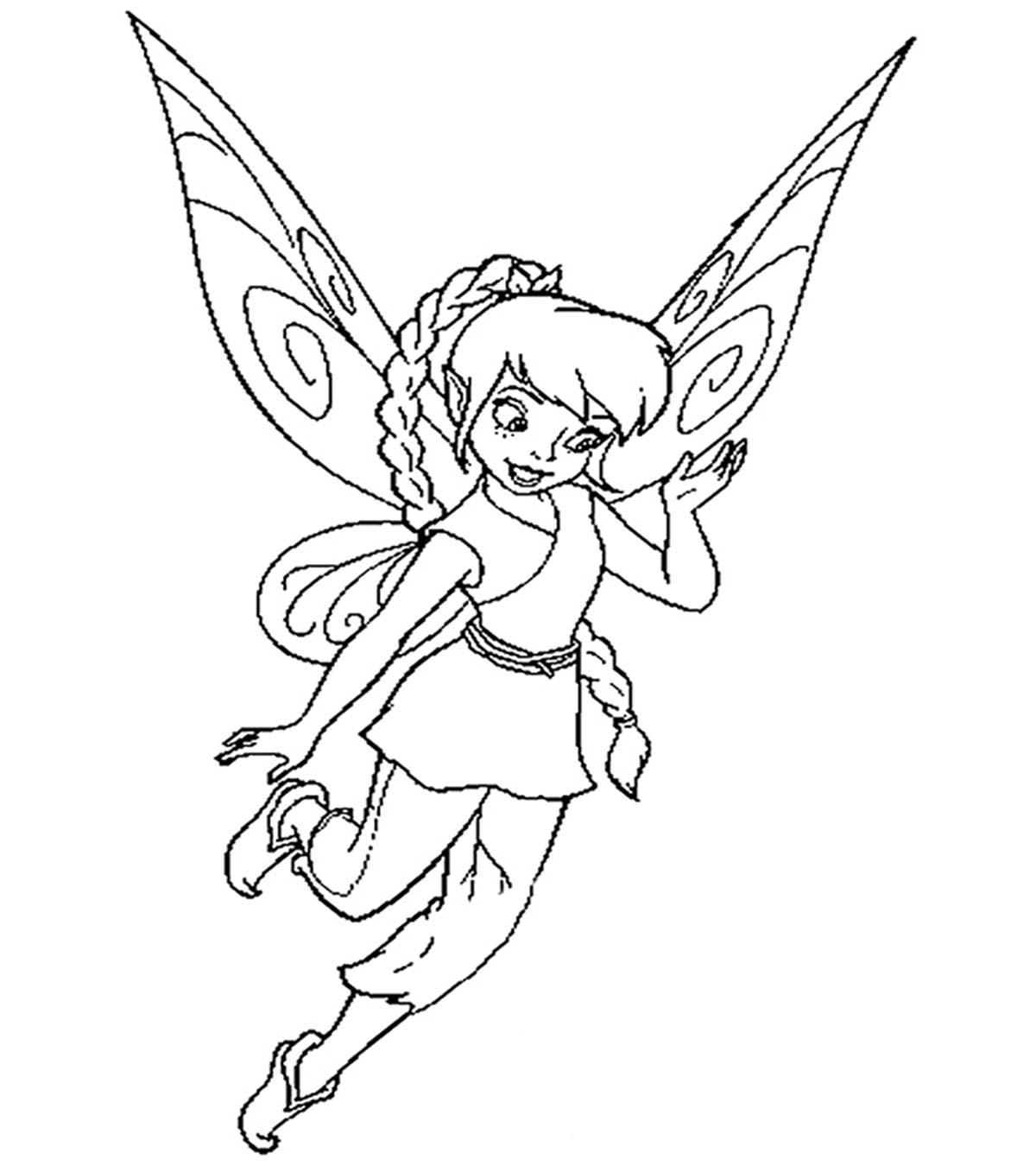 tinkerbell flying coloring pages