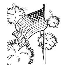USA Independence Day, 4th of July coloring page