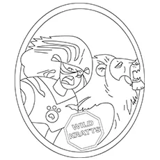 Wild kratts logo coloring page