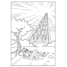 Ladder to the sky, Abraham coloring page