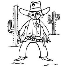 Cowboy coloring page