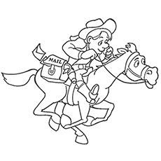 Cowboy coloring page